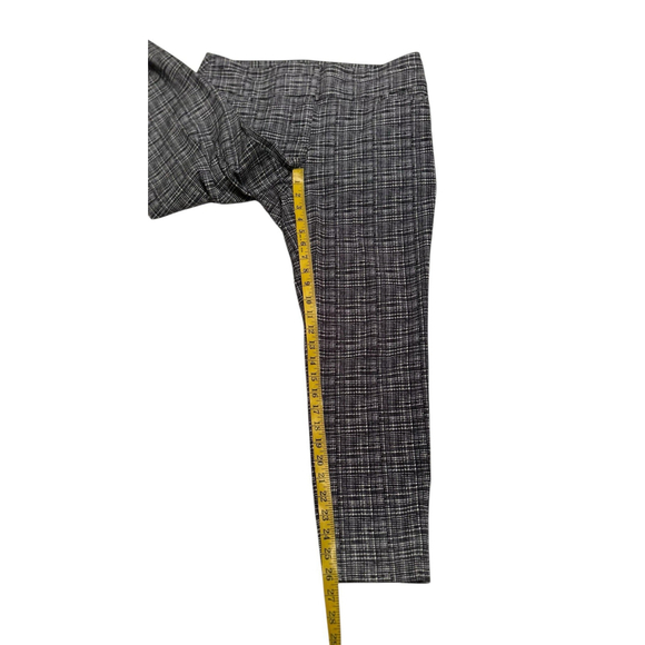 LOFT Julie Skinny Dress Pants Womens 8 Plaid Black & White Mid-Rise 4-Pocket - Picture 6 of 16